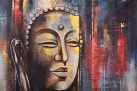 Oil Colour Buddha Painting